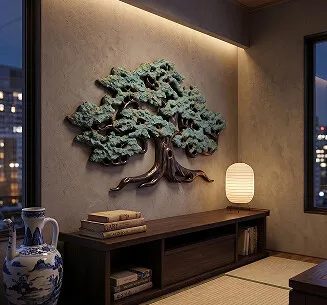 Tree of life wall sculpture - Ancient Tree of Life in bronze verdigris