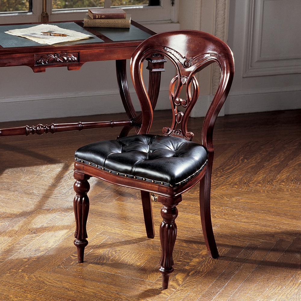 Simsbury Manor Leather Side Chair: Each