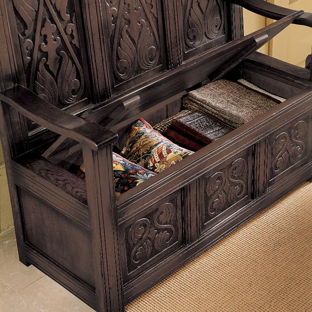 Historic Mahogany Monk's Bench