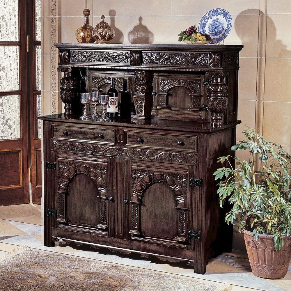 Jacobean Court Cupboard Buffet Table