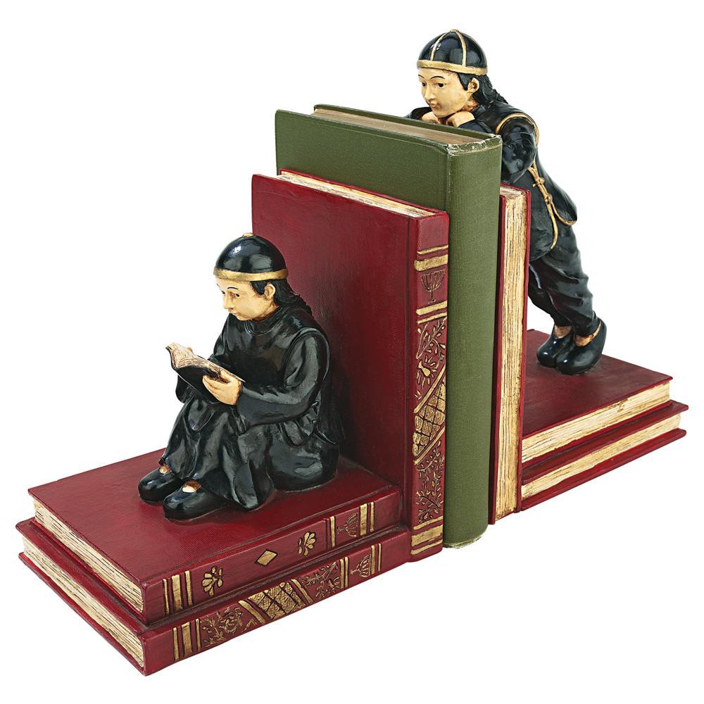 Asian Scholars Bookend Statues