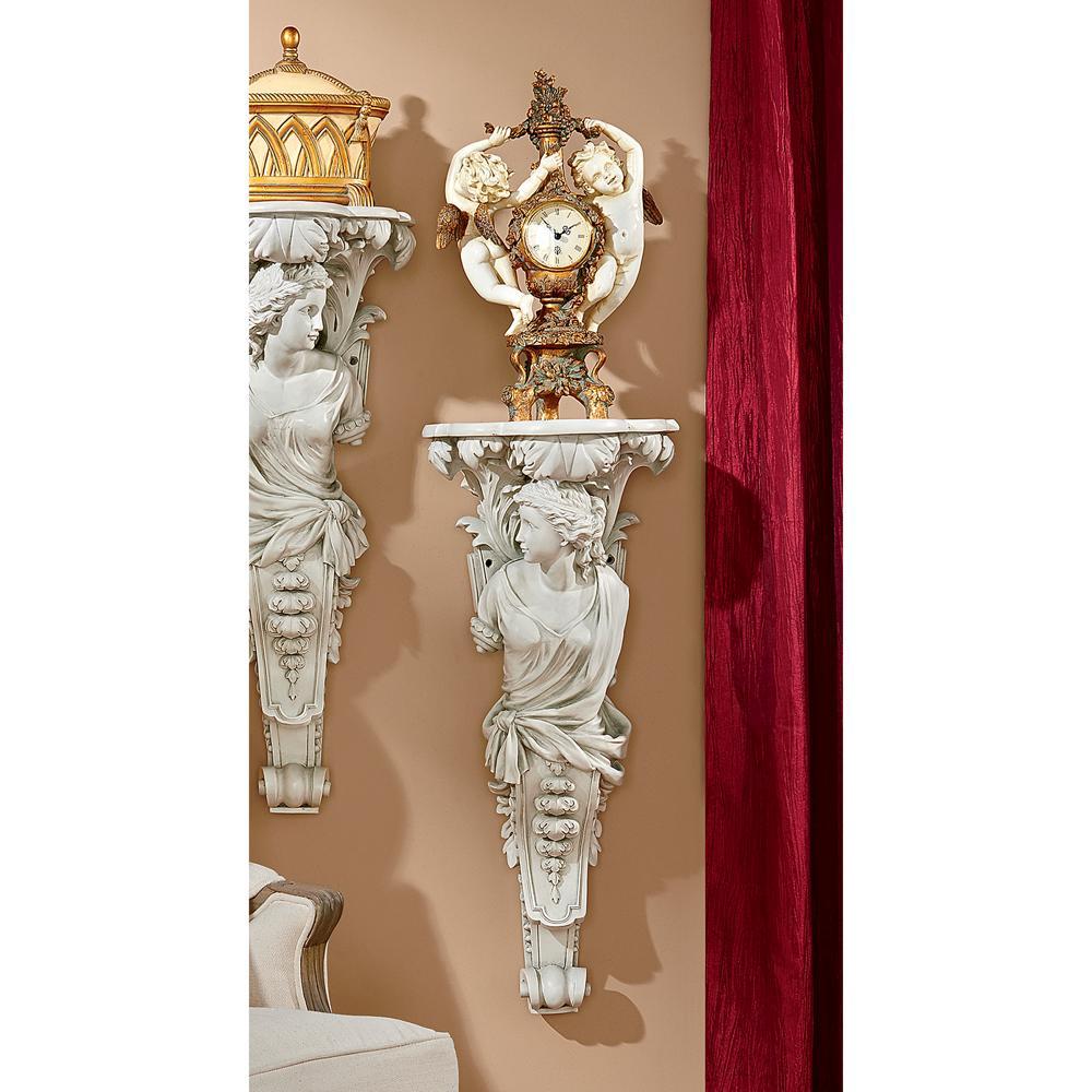 French Baroque Caryatid Facing Left Wall Sculpture