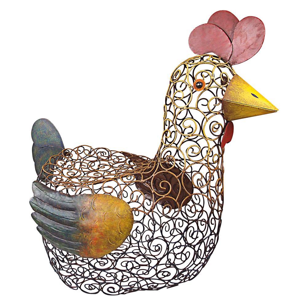 Cock-a-Doodle-Do Rooster Sculptural Metal Bench