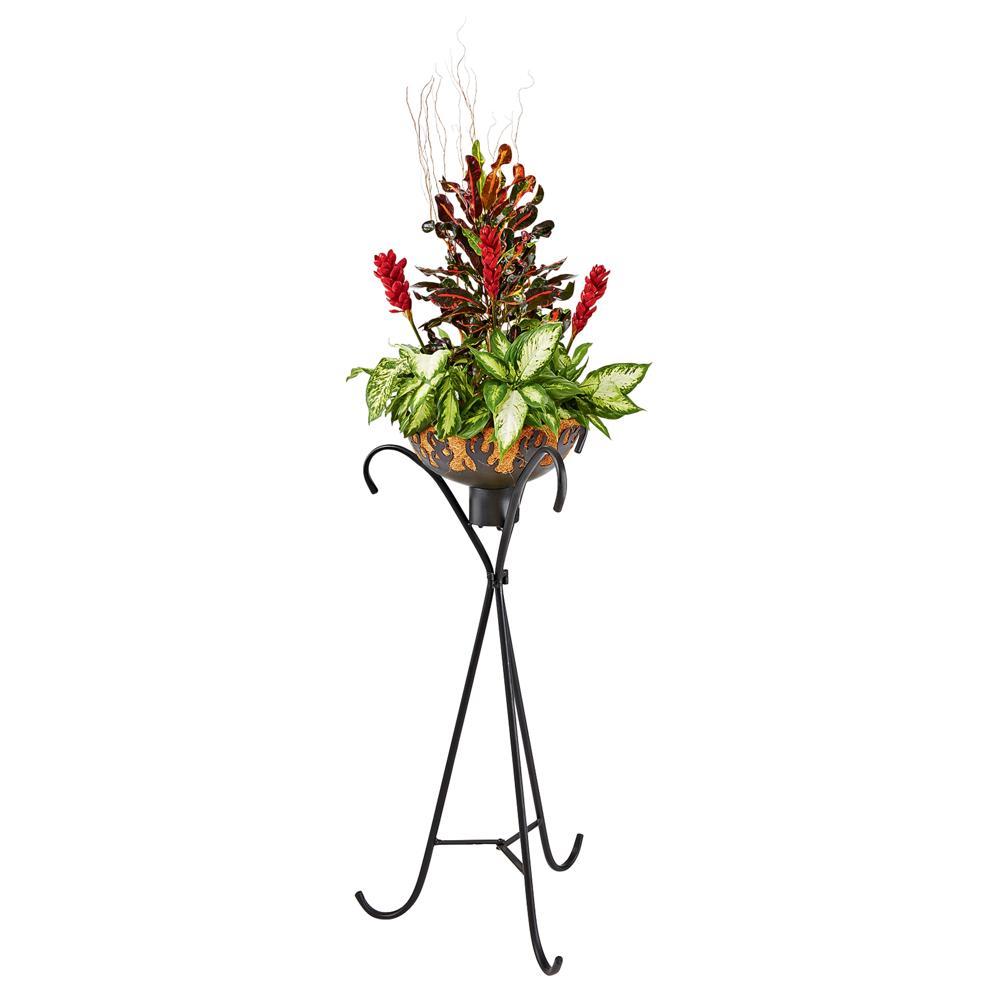 Flames of the Tiki God Metal Planter: Large
