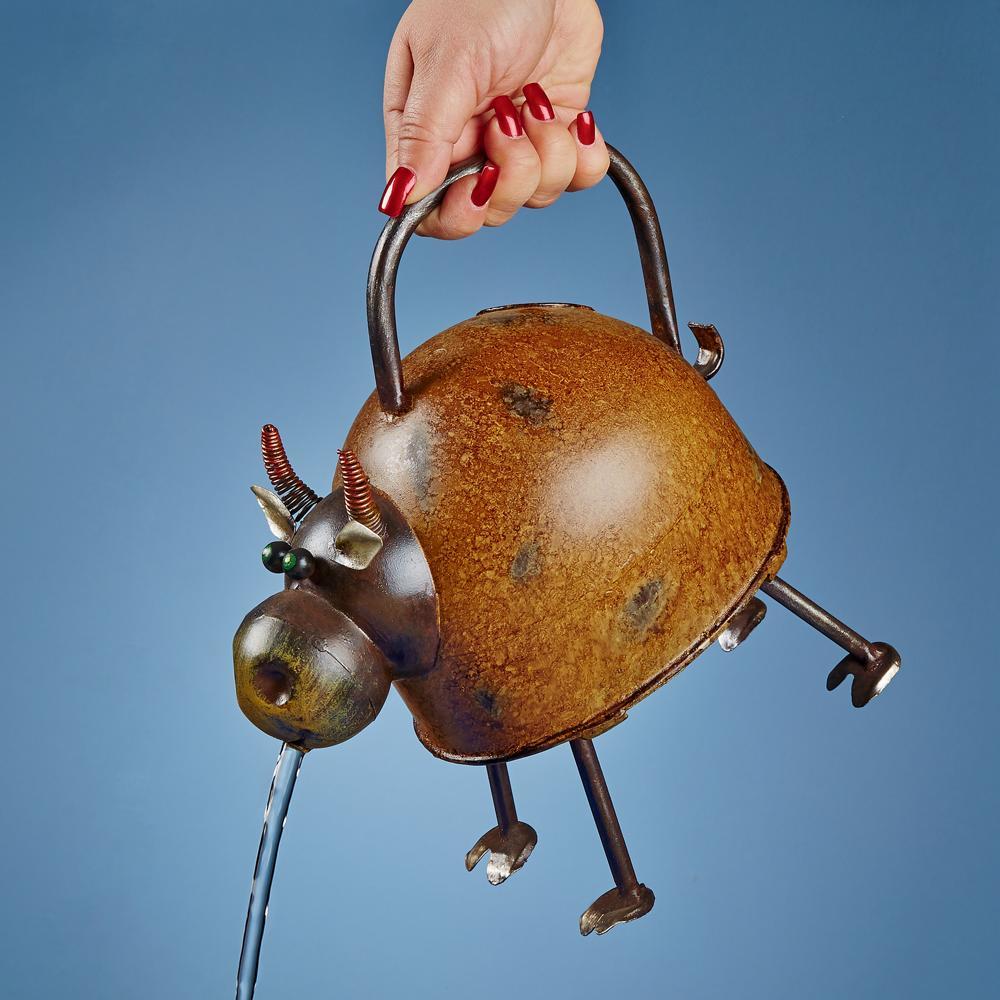 Back to the Farm Metal Cow Watering Can