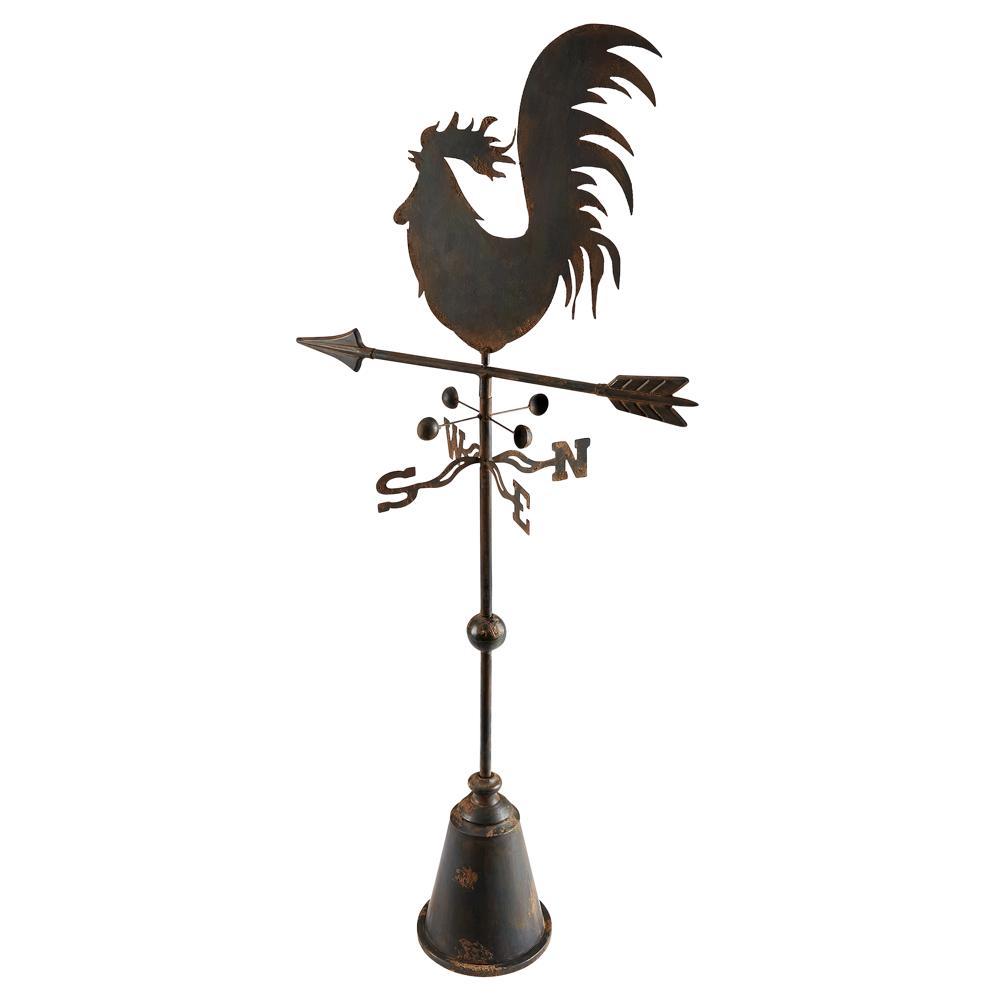 All Directions Rooster Metal Weathervane Statue