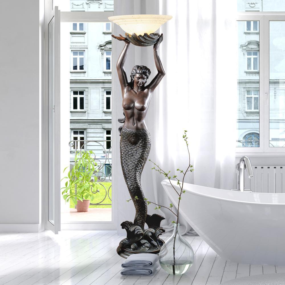 The Goddess Offering Mermaid Sculptural Floor Lamp