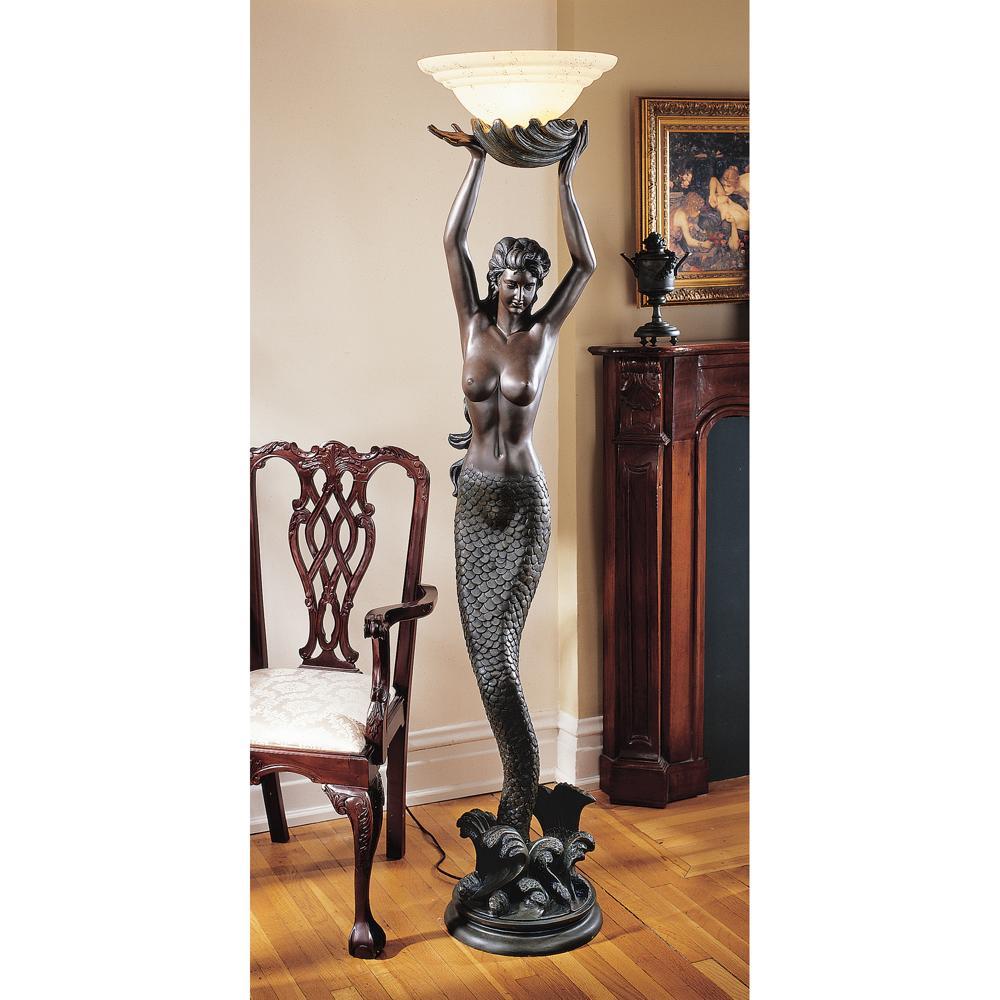 The Goddess Offering Mermaid Sculptural Floor Lamp