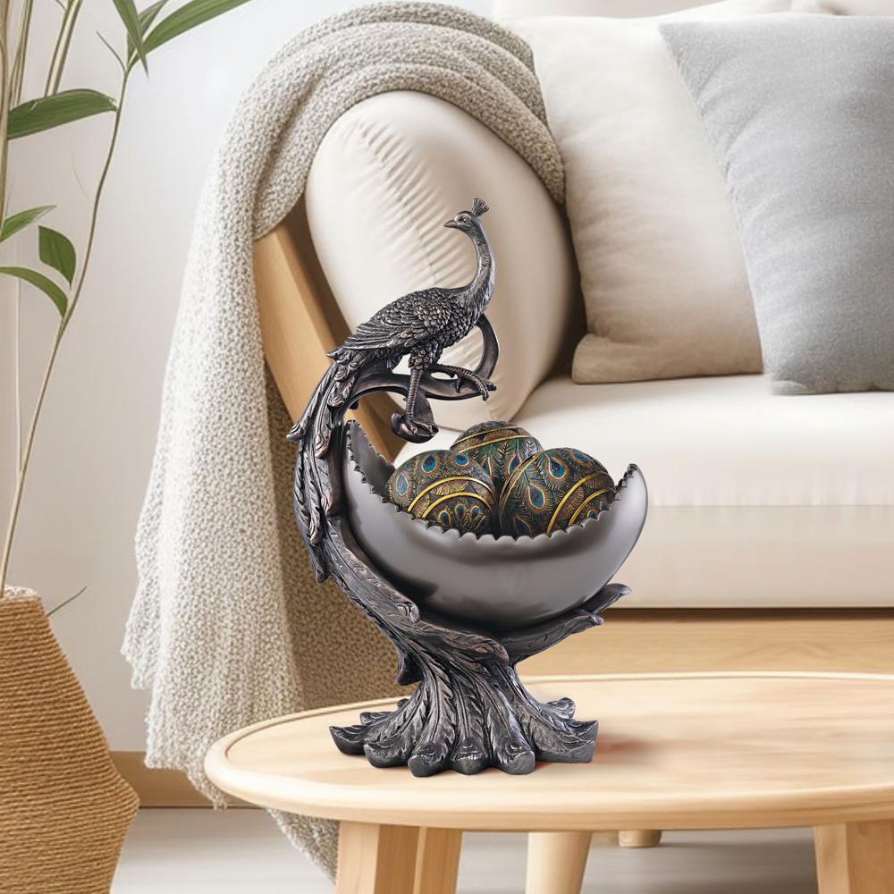 Peacock's Bounty Centerpiece Sculptural Bowl