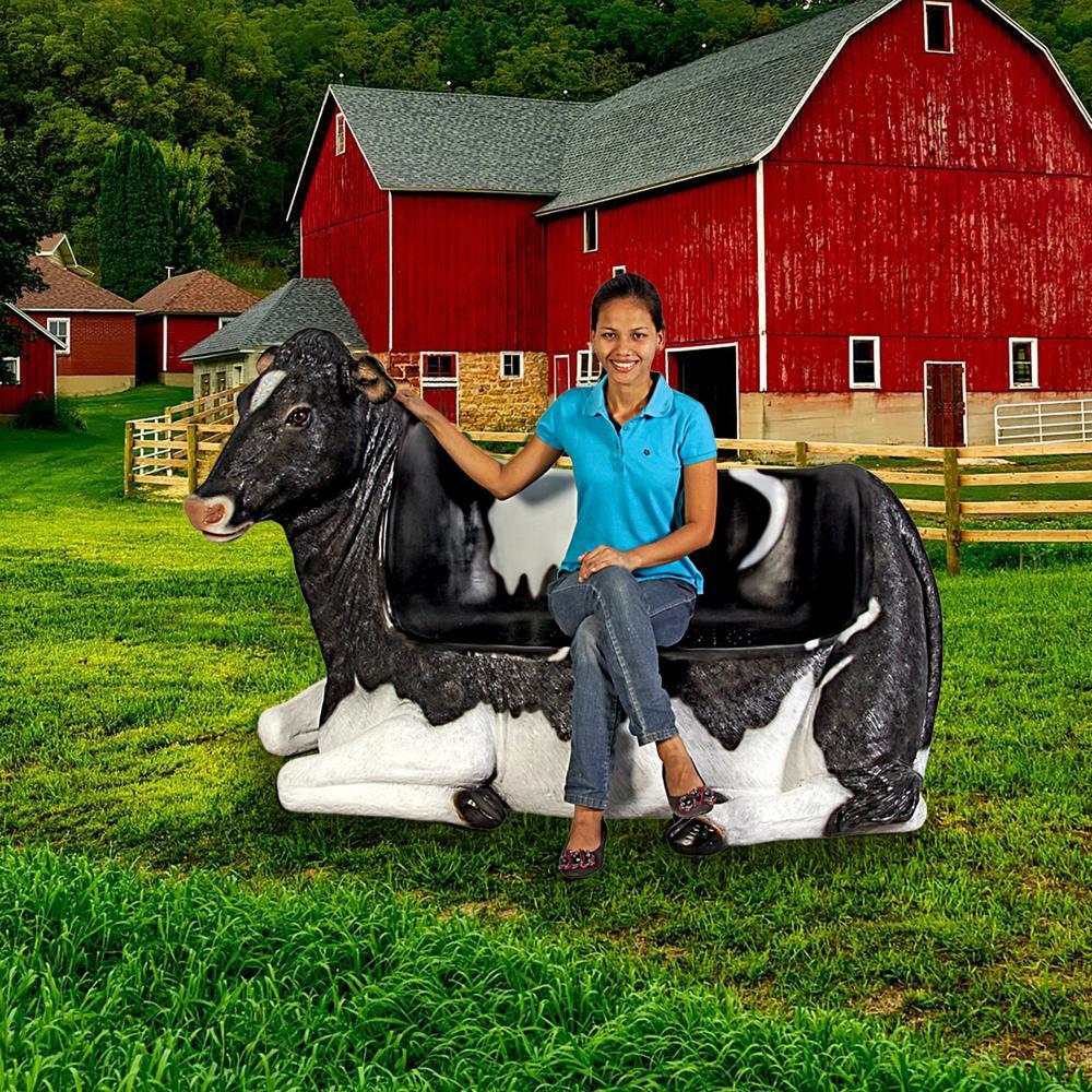 Cowch Holstein Cow Photo Op Sculptural Bench