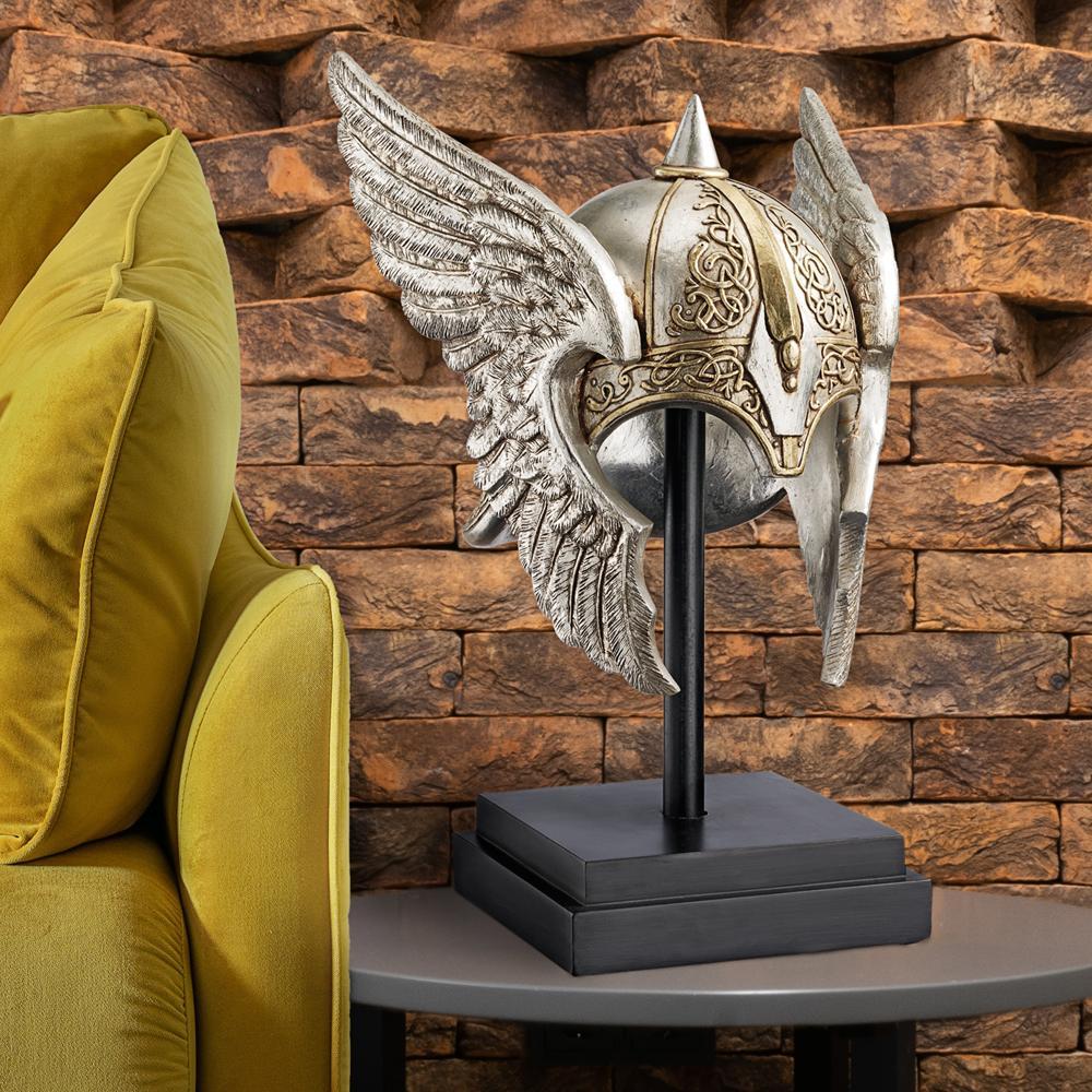 Valkyrie Helmet Statue upon Museum Mount