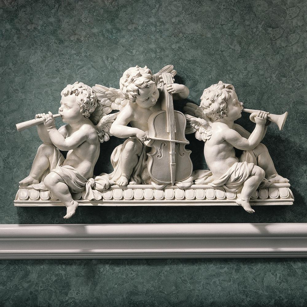 Angelic Notes Sculptural Wall Pediment: Each