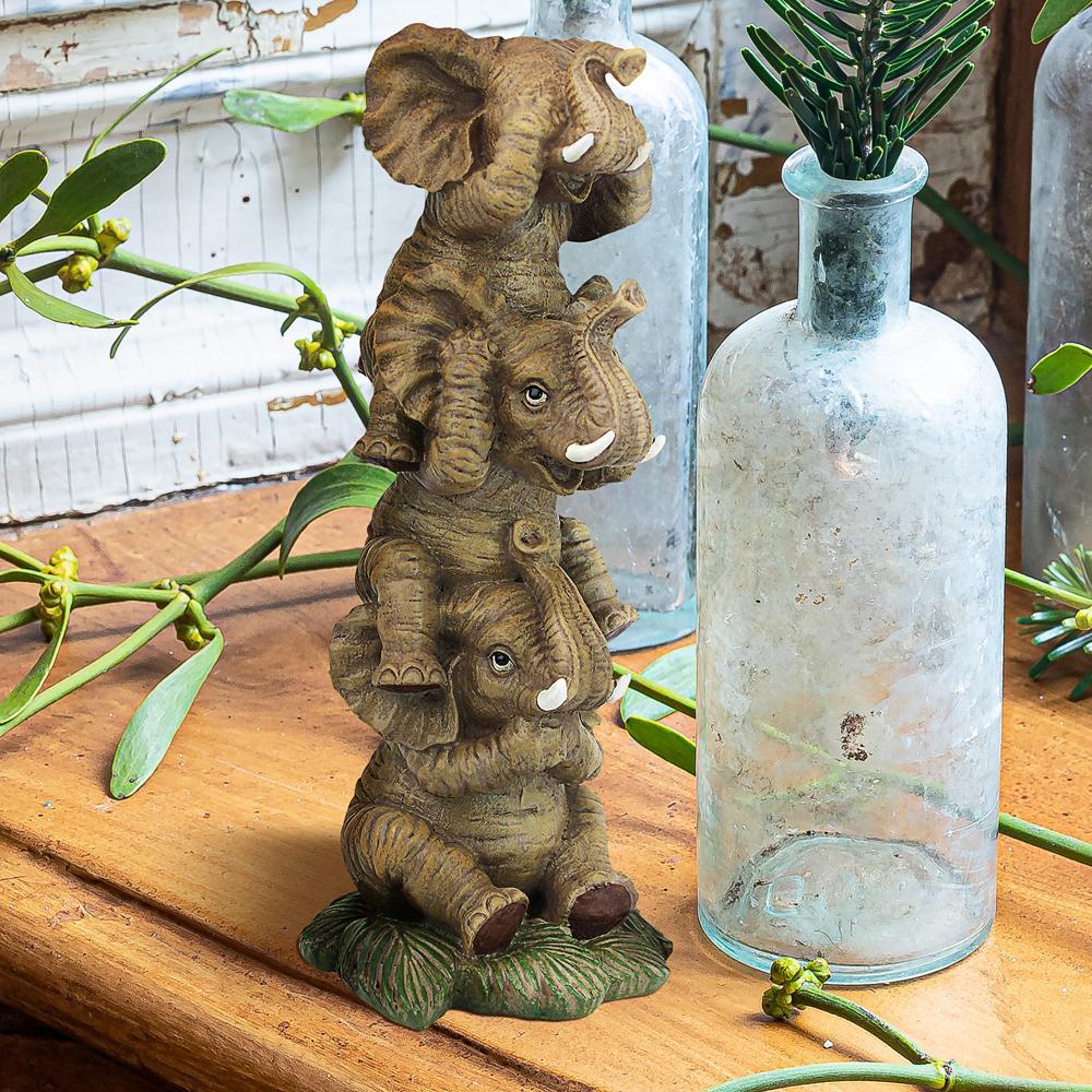 The Hear-No, See-No, Speak-No Evil Elephants Statue: Medium