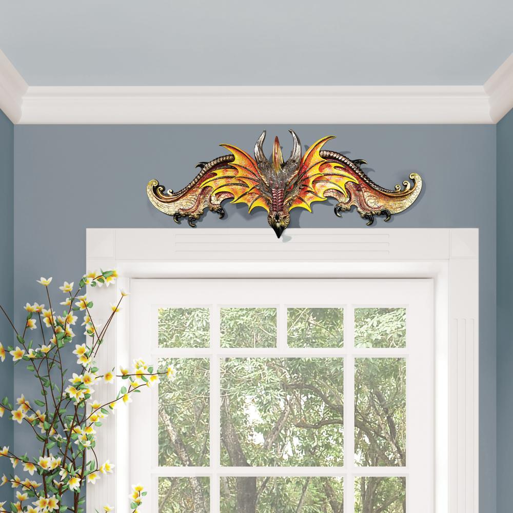 Dragon of Kingsbridge Manor Sculptural Wall Pediment: Each