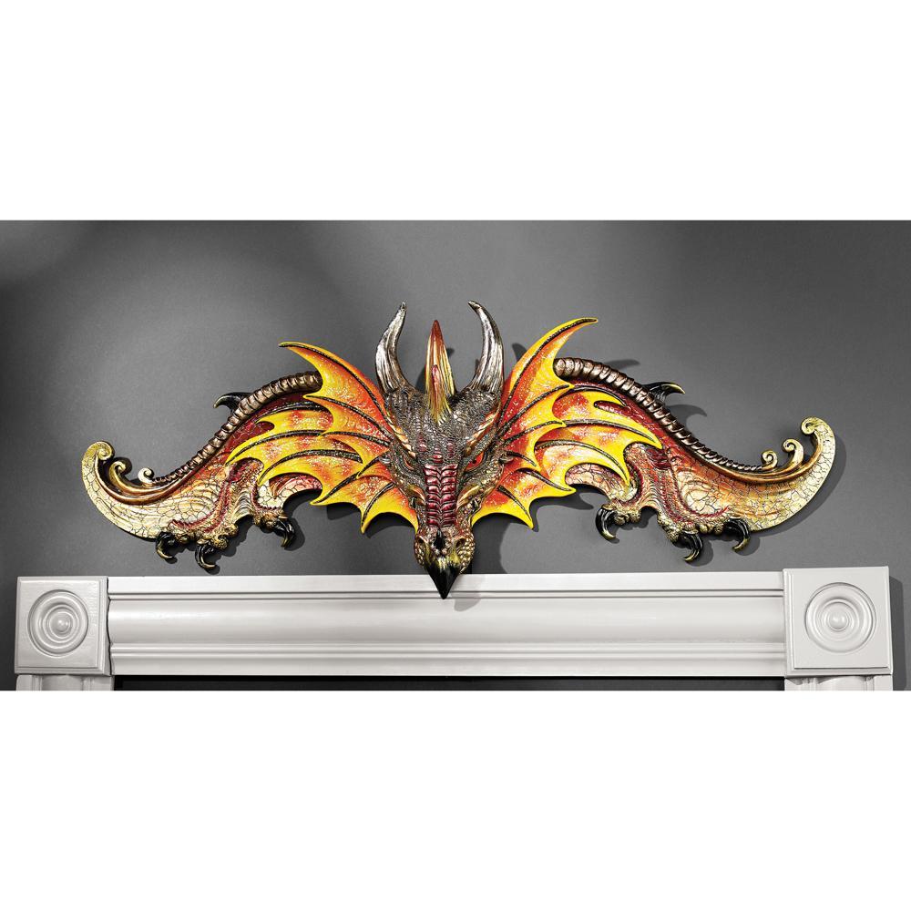 Dragon of Kingsbridge Manor Sculptural Wall Pediment: Each