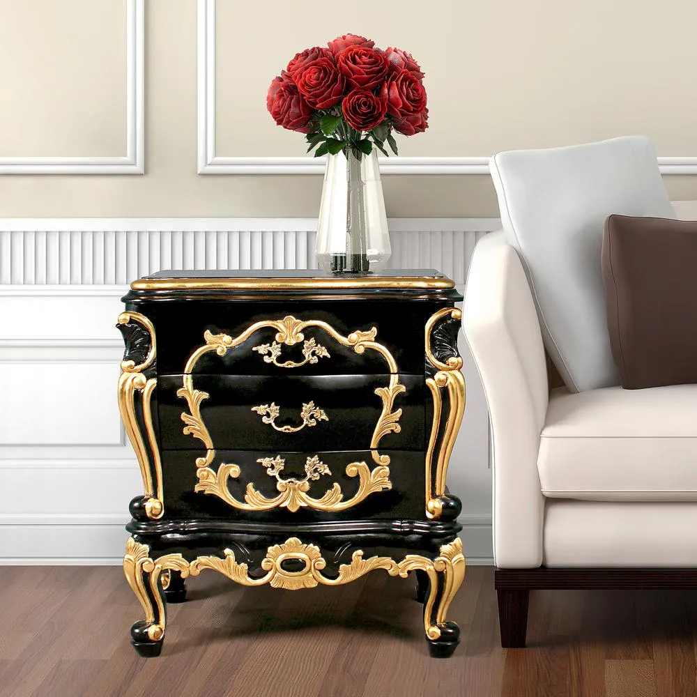 Viennese Rococo Mahogany Nightstand Side Table
