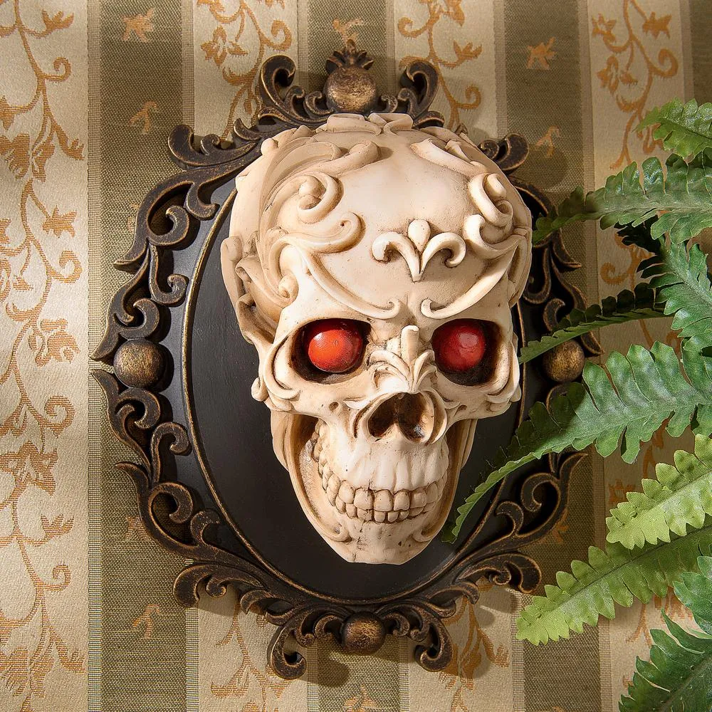 Papa Chongo Voodoo Skull Wall Sculpture