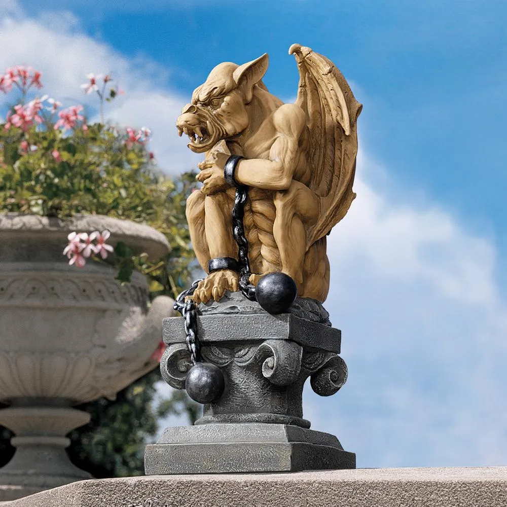 Ball-And-Chain Gothic Dungeon Gargoyle Statue