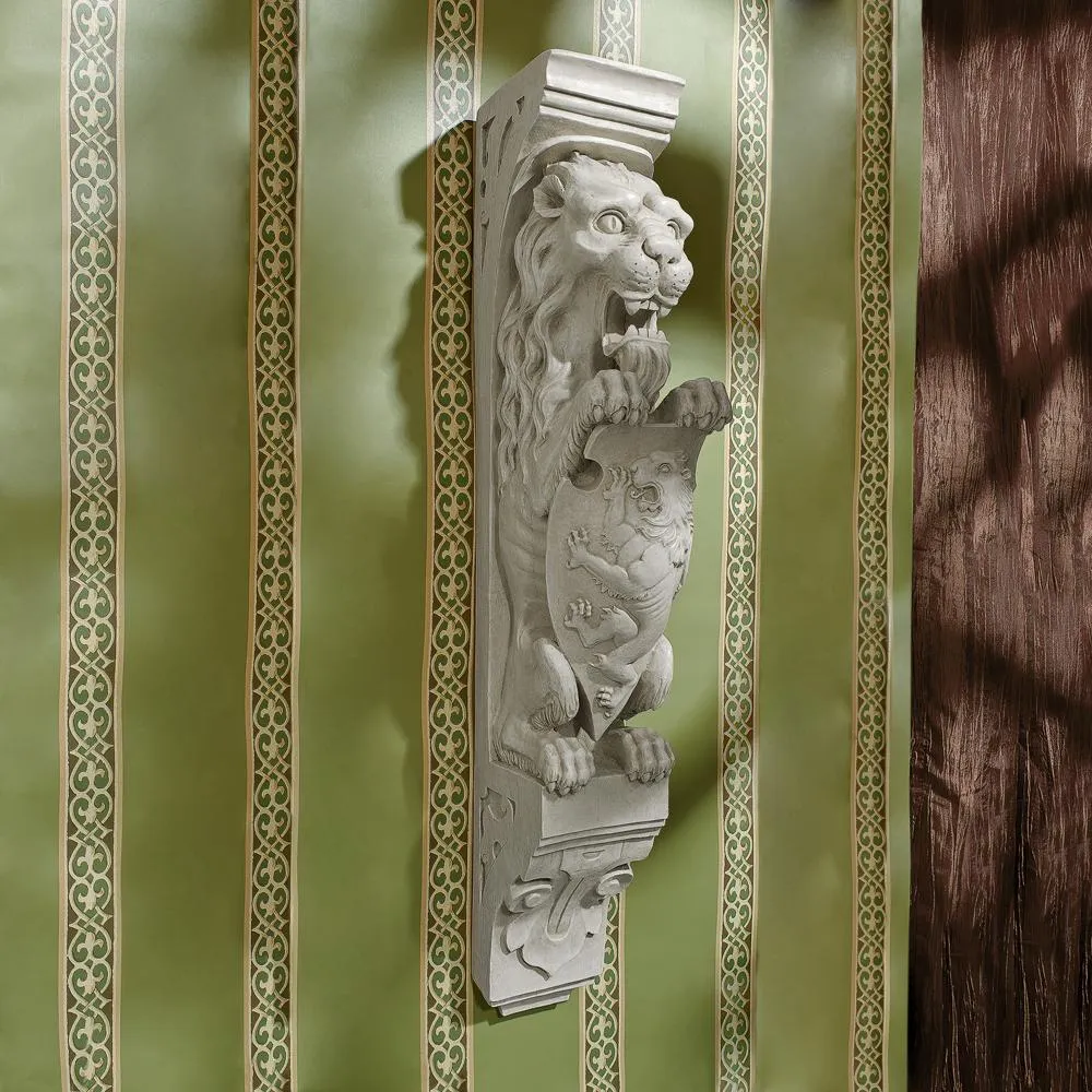 Manor Lion Corbel Wall Sculpture: Each