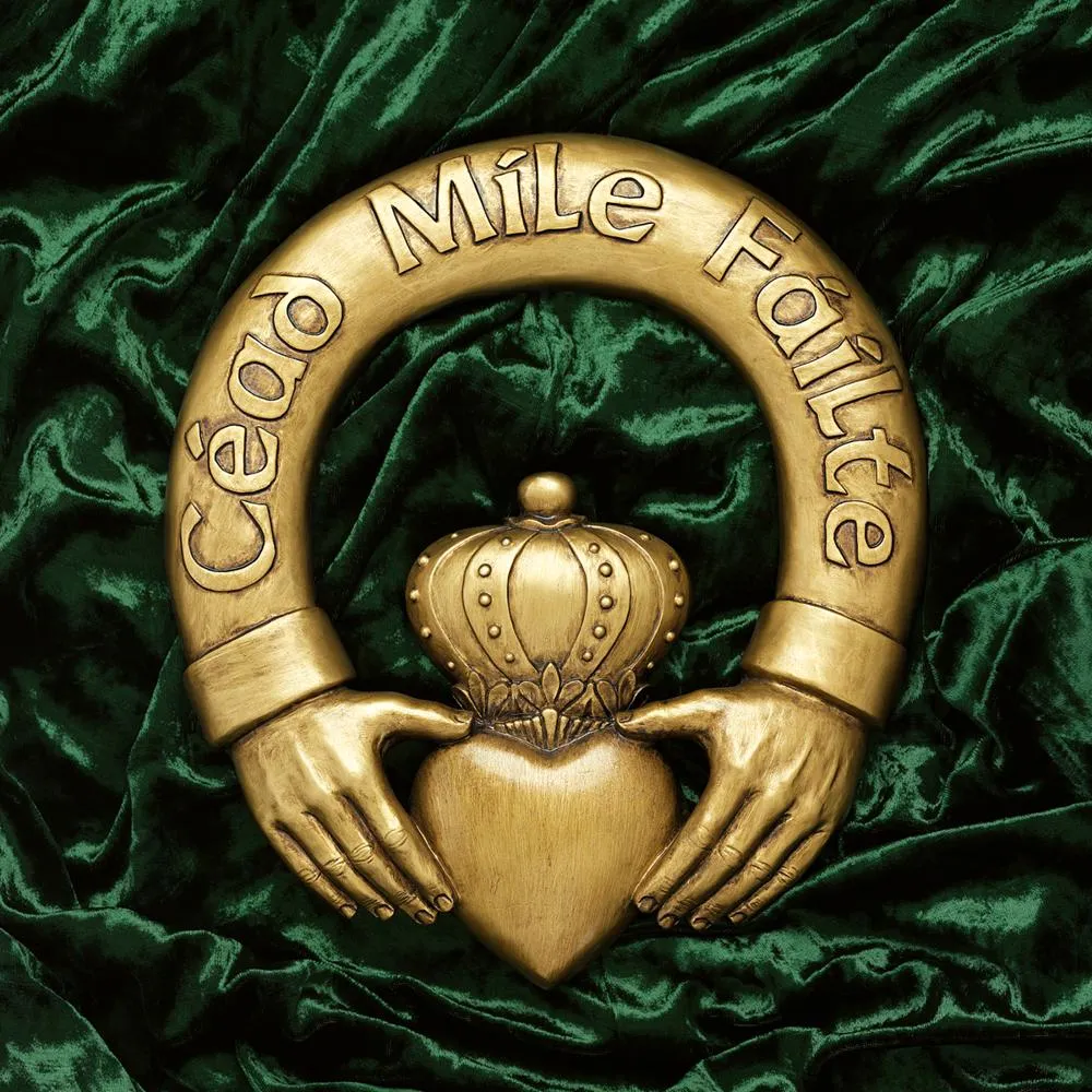 One Hundred Thousand Welcomes Claddagh Wall Sculpture