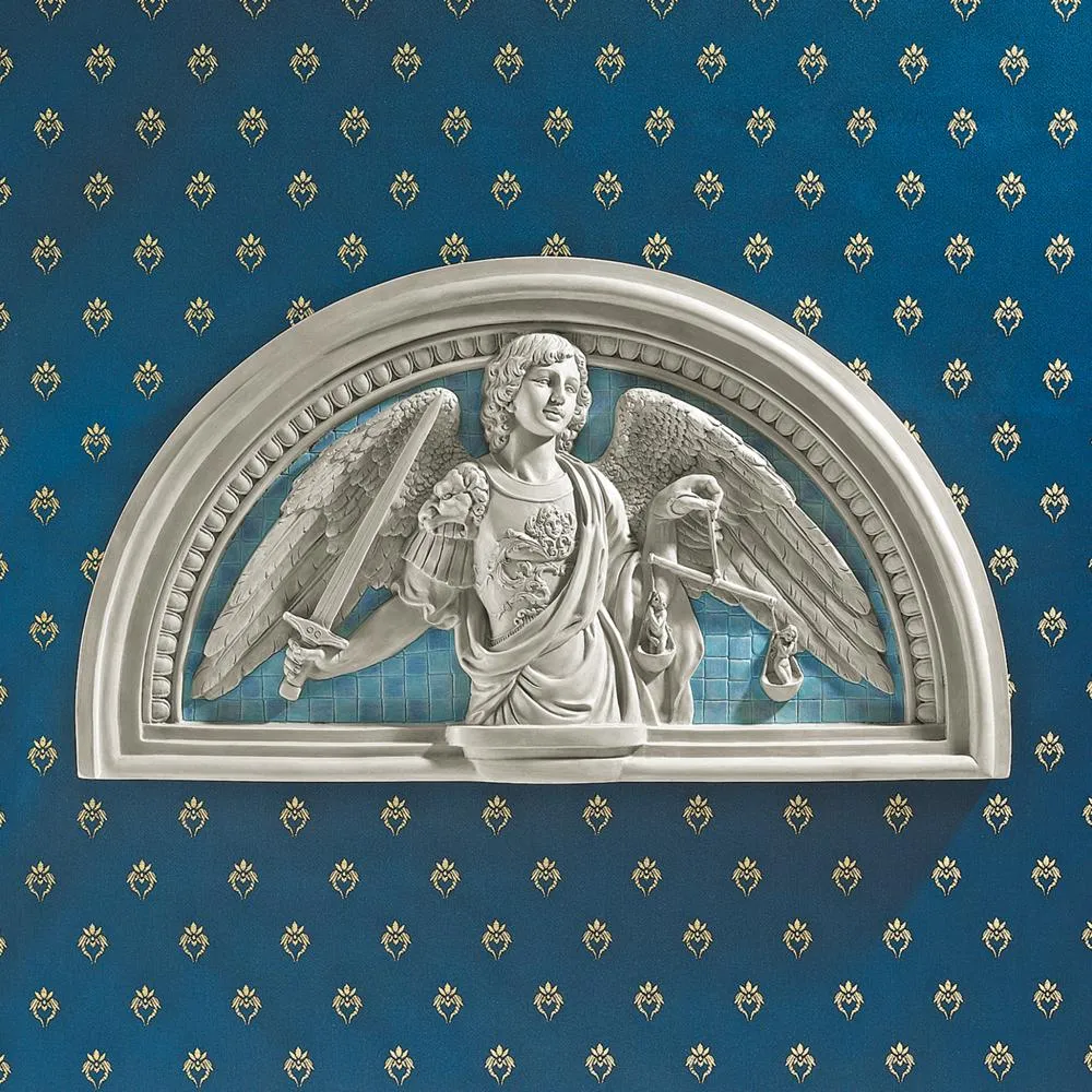 Saint Michael the Prince of Light Lunette Wall Sculpture