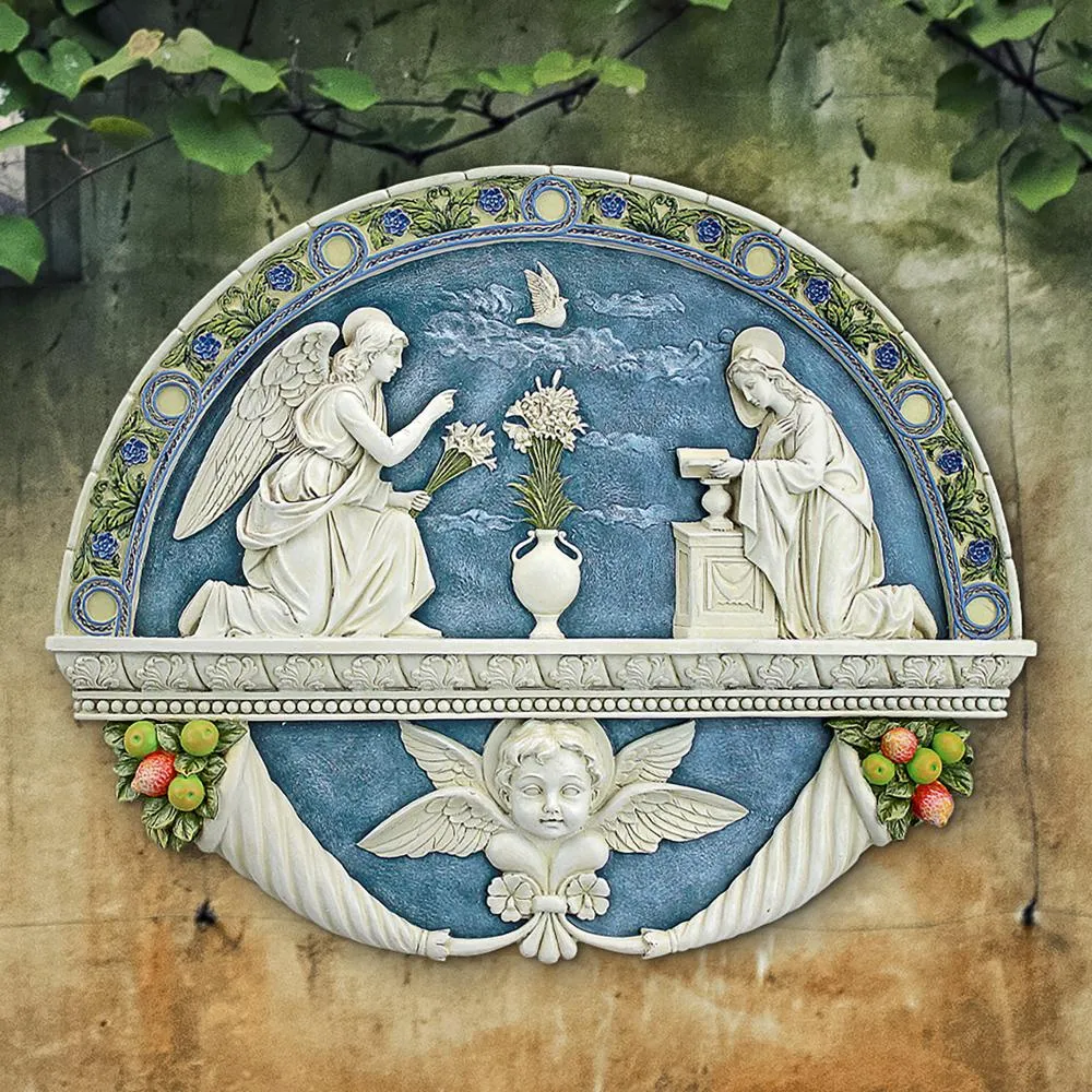 The Annunciation to the Virgin Mary by Della Robbia Wall Sculpture