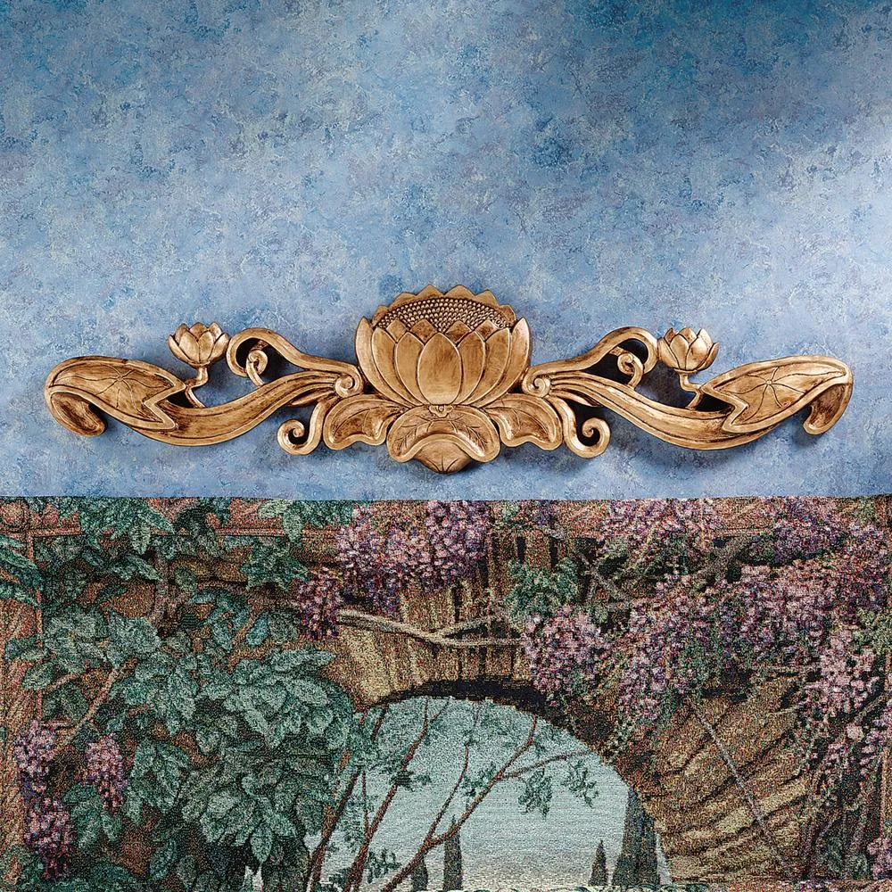 De Velde Water Lily Architectural Wall Pediment