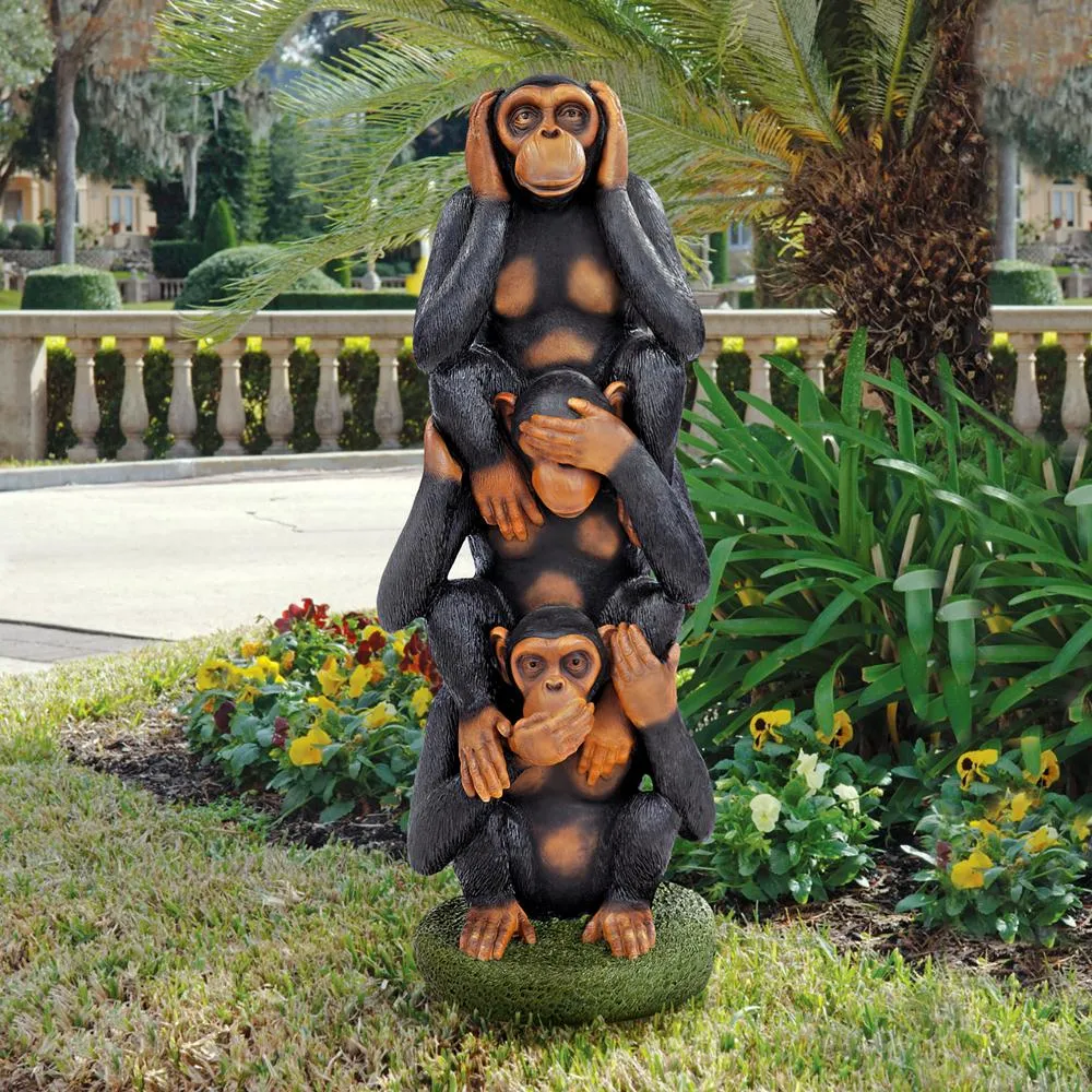 Hear No Evil, See No Evil, Speak No Evil Monkeys Grand-Scale Statue