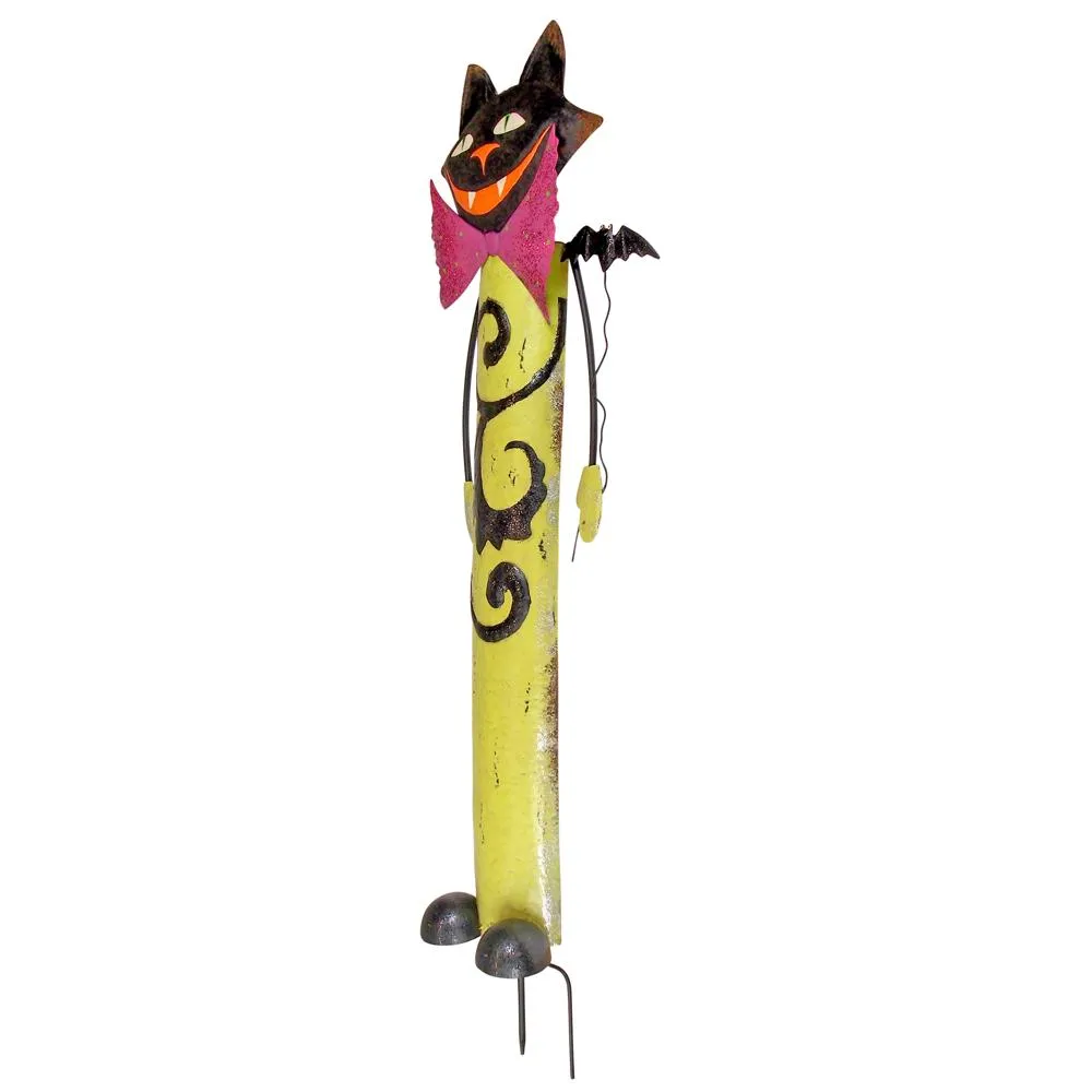 Halloween Ghoulish Gang Metal Garden Stakes: Blackie The Cat
