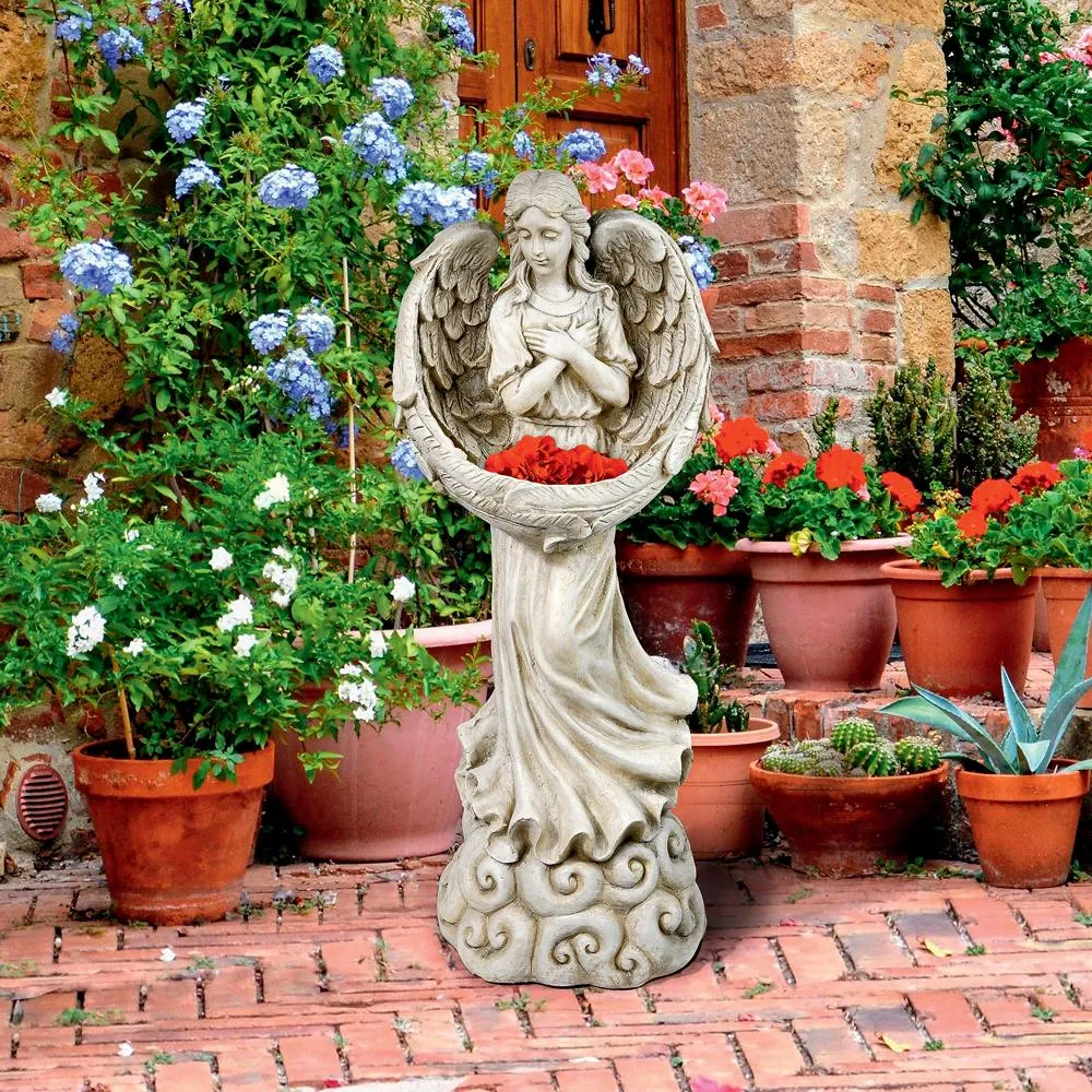 Surrounded by the Wings of Love Angel Statue