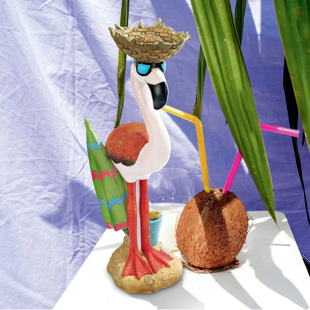 Luau Larry the Pale Pink Flamingo Garden Statue