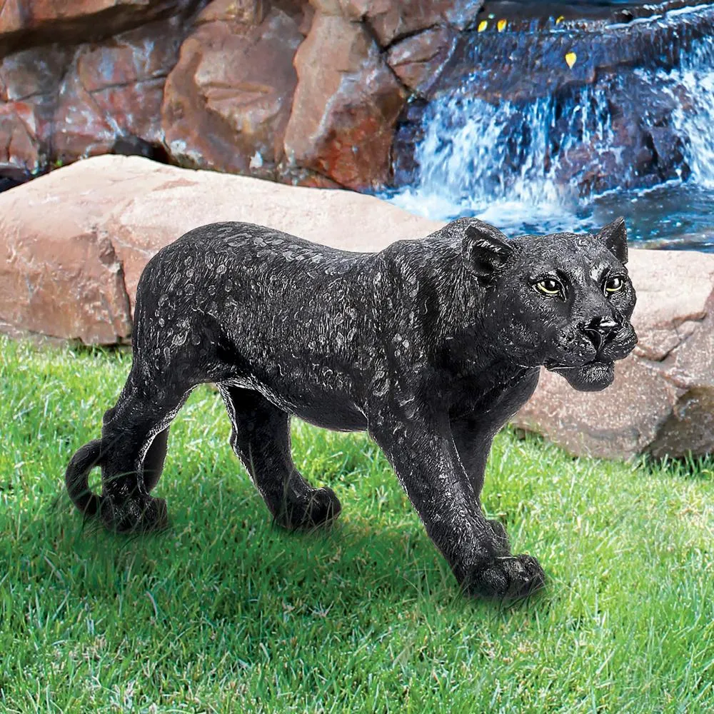 Shadowed Predator Black Panther Statue: Small