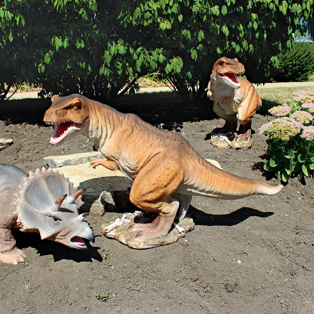 Scaled Jurassic T-Rex Raptor Dinosaur Statue