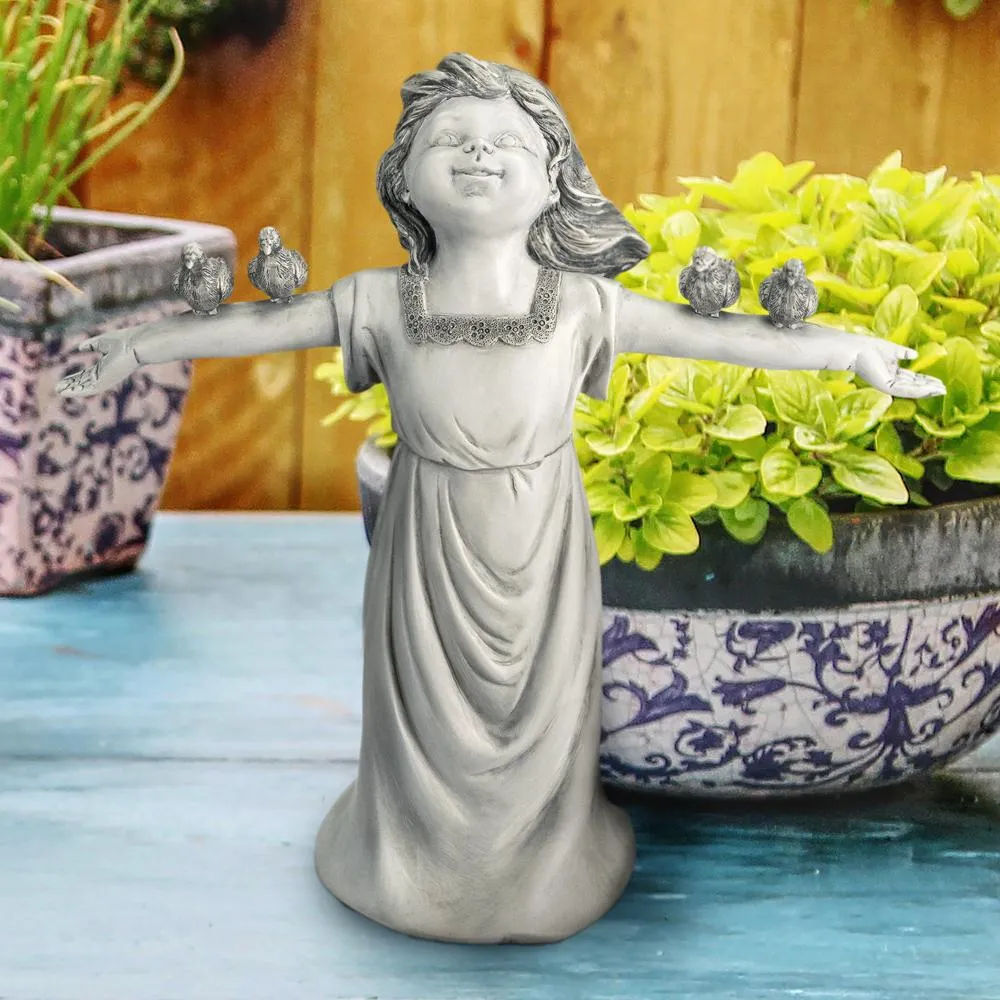 Basking in God's Glory Little Girl Statue: Small