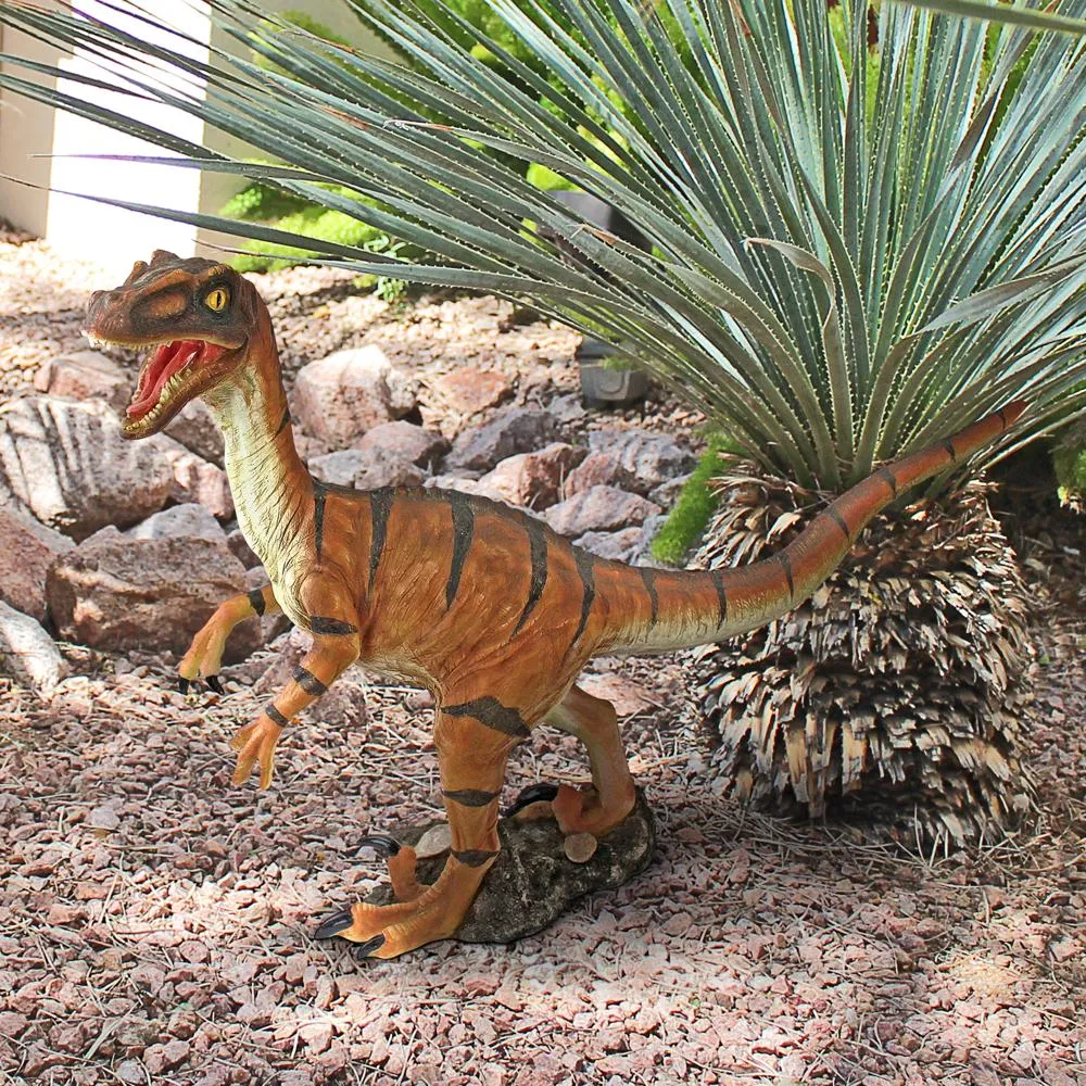 Velociraptor Scaled Dinosaur Statue