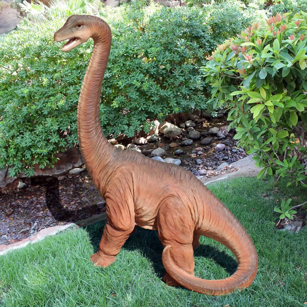 Scaled Jurassic Brachiosaurus Dinosaur Statue