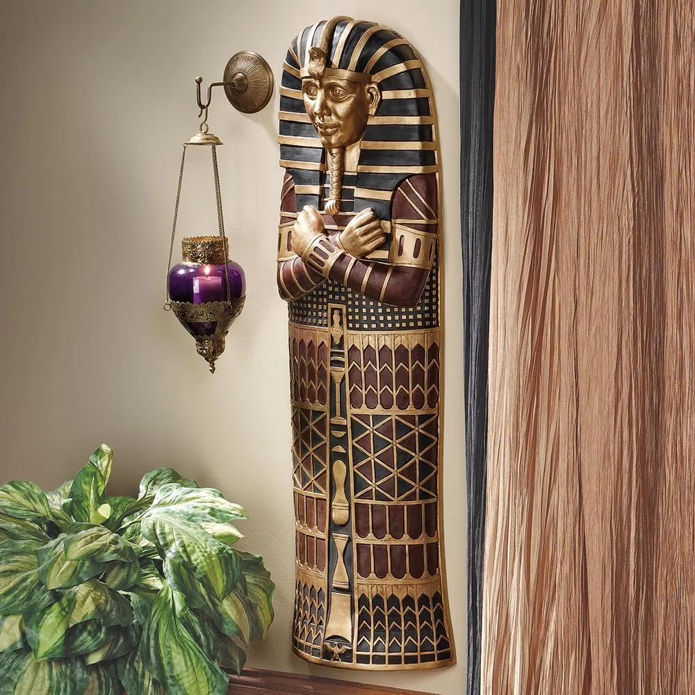 King Tut Sarcophagus Egyptian Wall Sculpture
