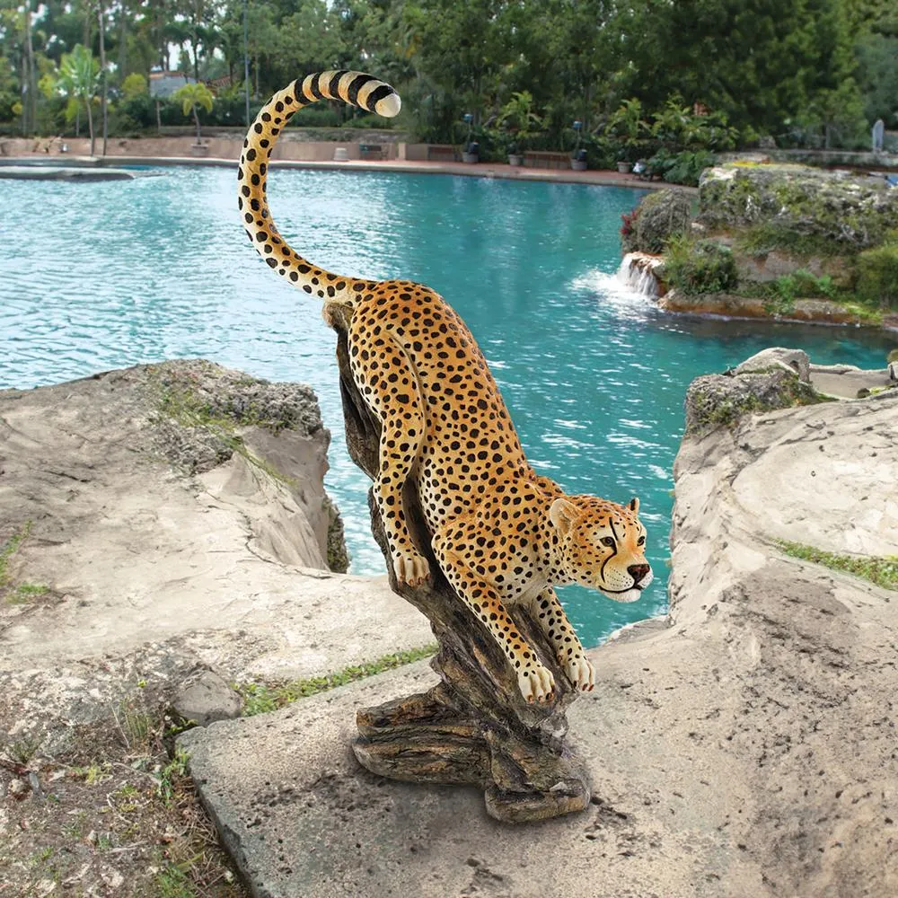 Stalking the Savannah Cheetah Statue