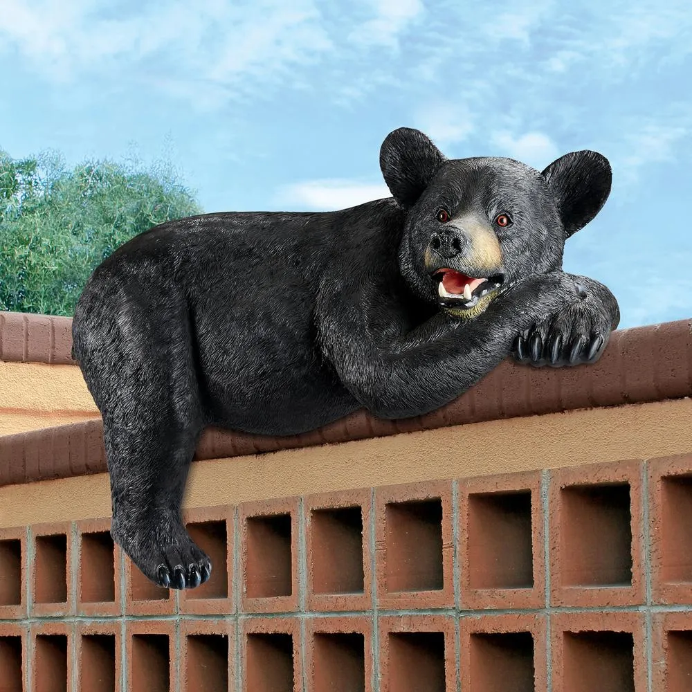 Lemont the Lovable Lounger Black Bear Statue