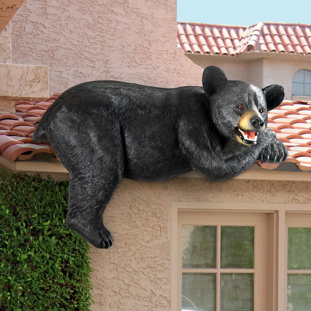 Lemont the Lovable Lounger Black Bear Statue