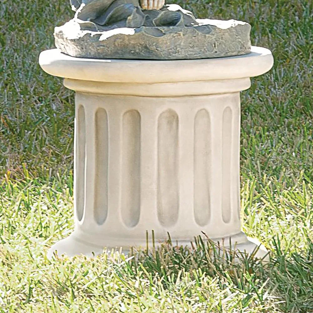 Roman Doric Column Classical Fluted Architectural Plinth: Wide