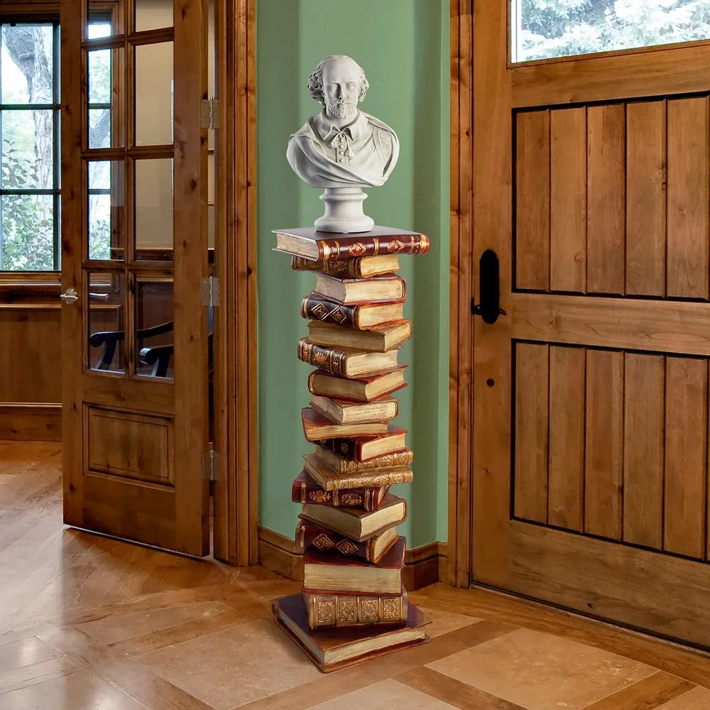Power of Books Sculptural Pedestal Column