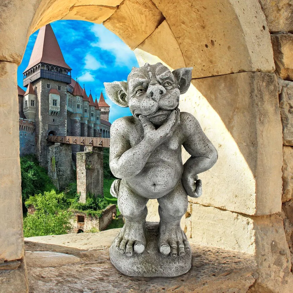 Plato the Ponderer Gothic Gargoyle Imp Statue