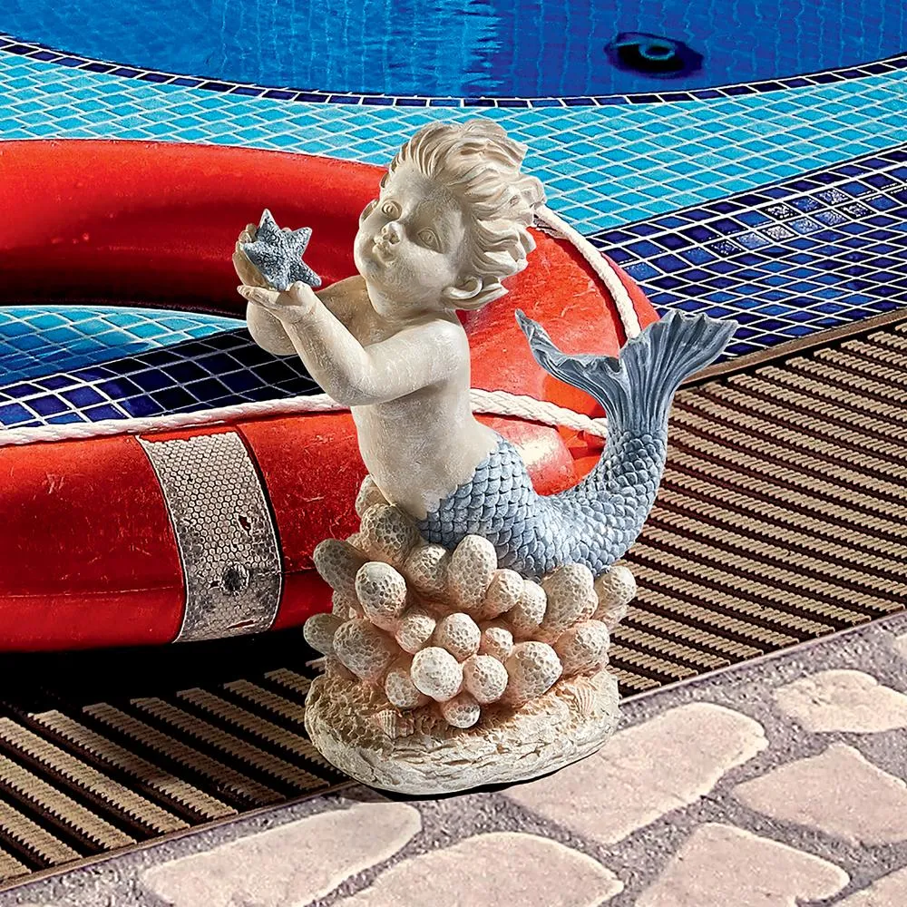 Gifts from the Sea Merboy with Starfish Statue