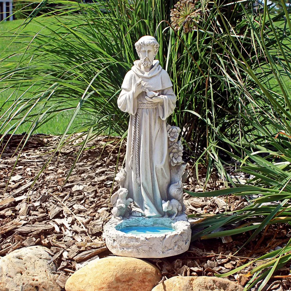 Saint Francis Garden Reflection Pool Birdbath Statue