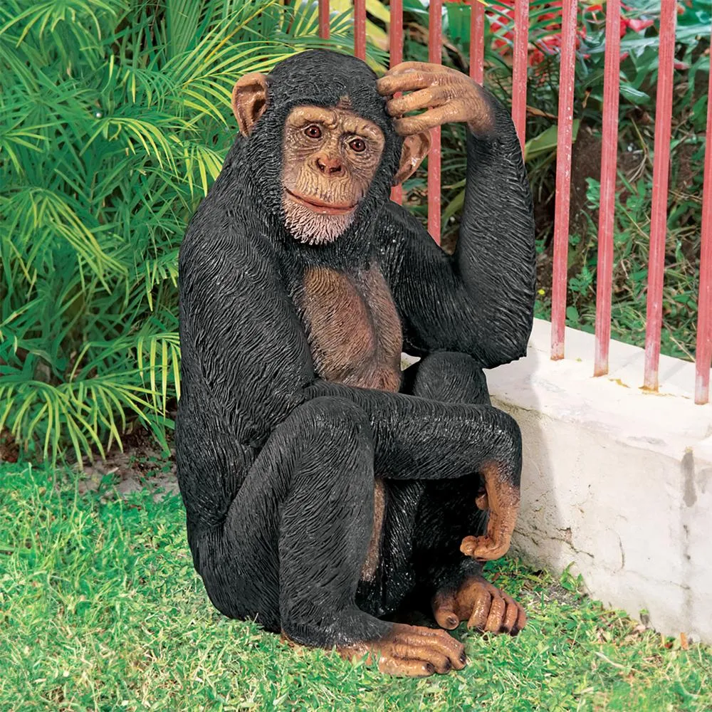 Chauncey the Confused Chimp Garden Monkey Statue