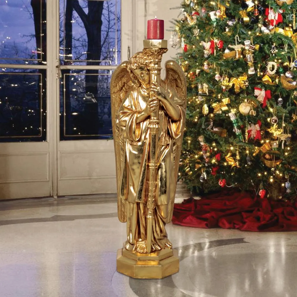 Padova Golden Guardian Angel Statue: Left