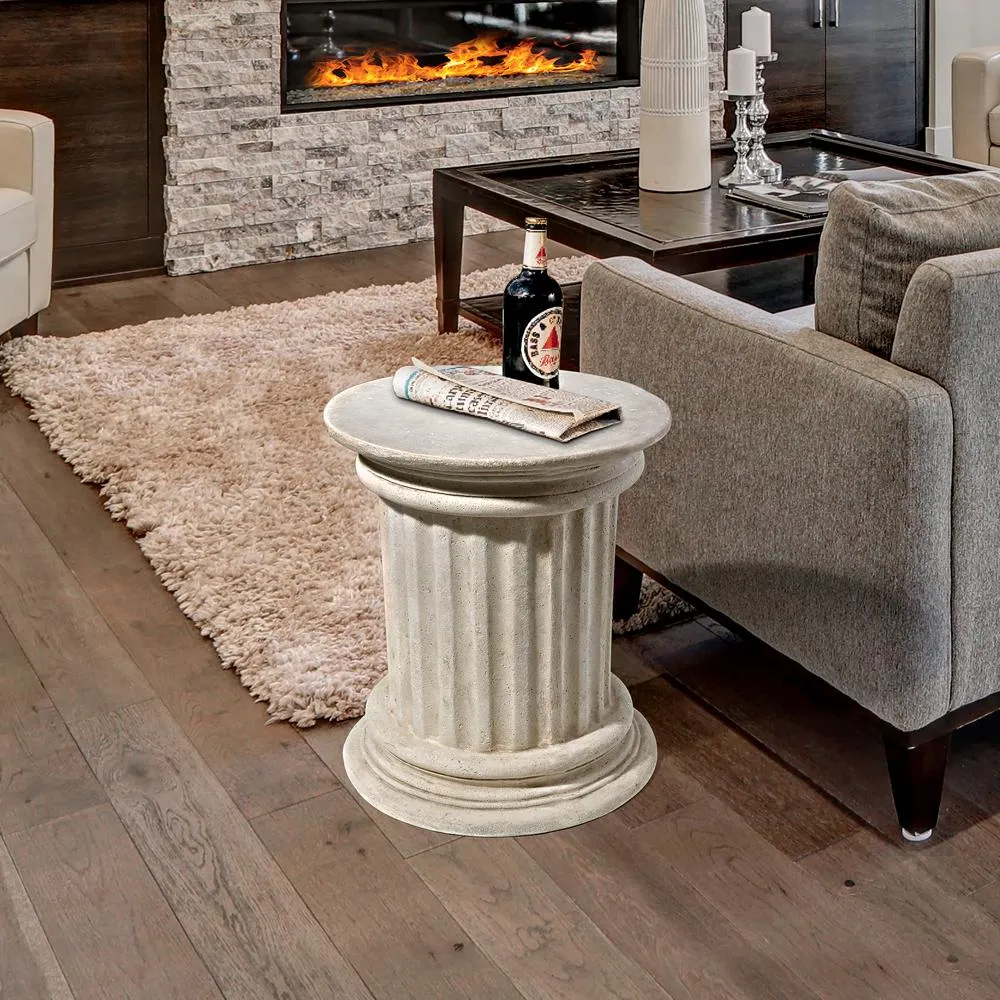 Roman Doric Column Classical Fluted Architectural Plinth: Tall