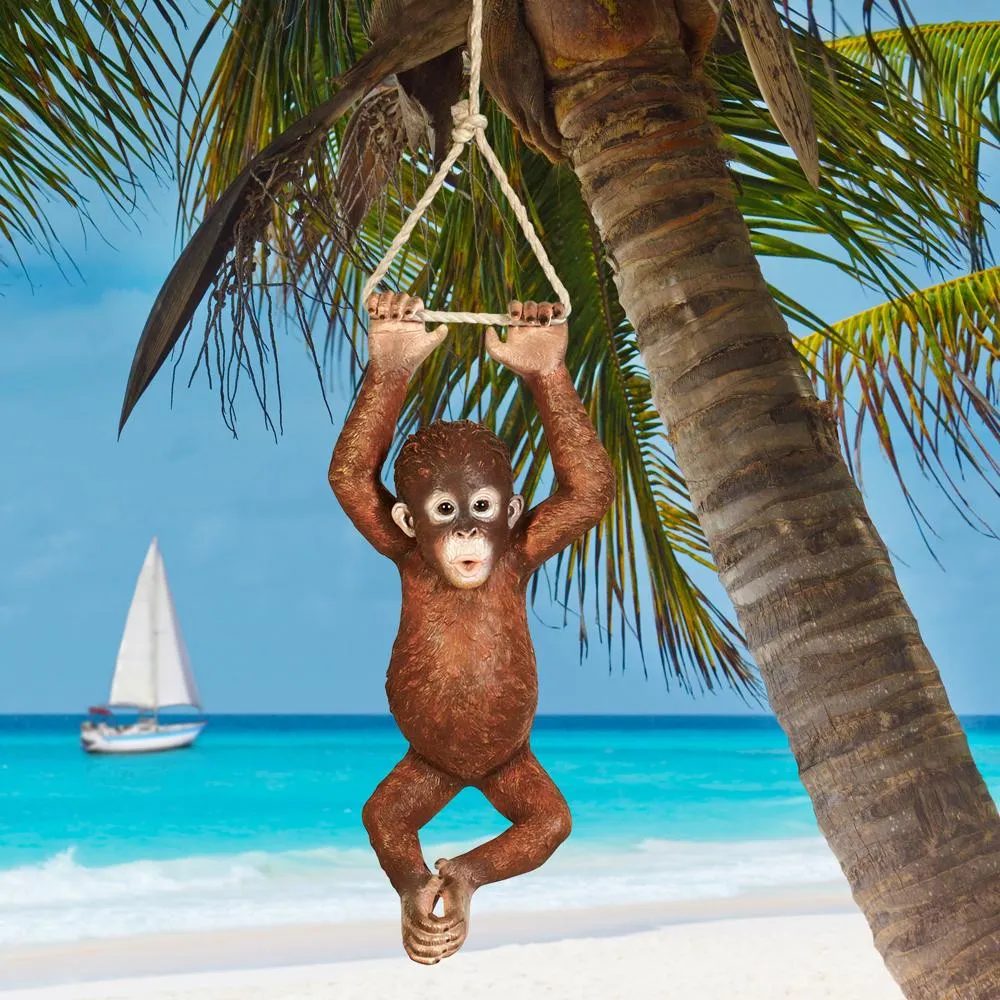 Pongo the Hanging Baby Orangutan Statue