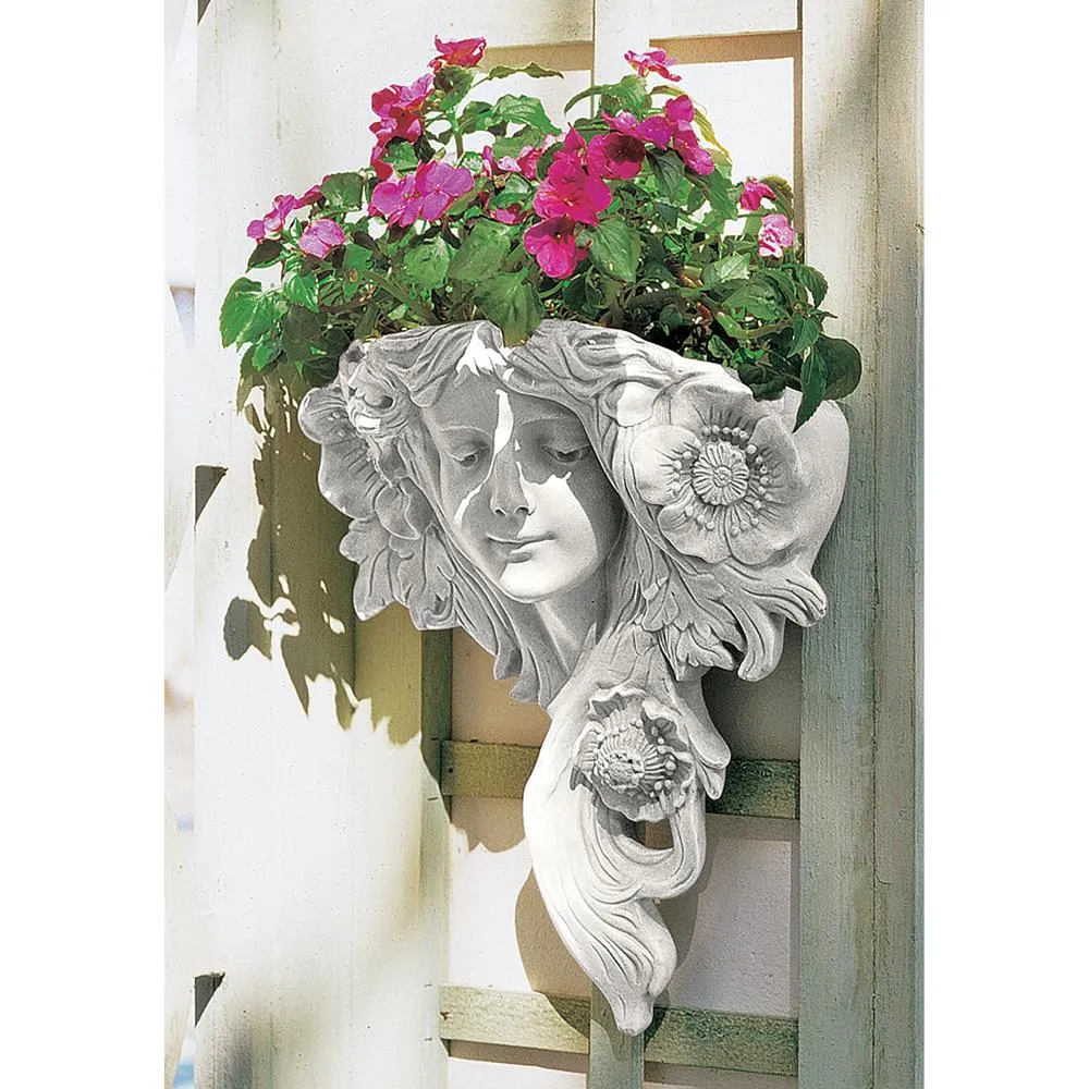French Greenmen Planter Wall Sculpture: Le Printemps
